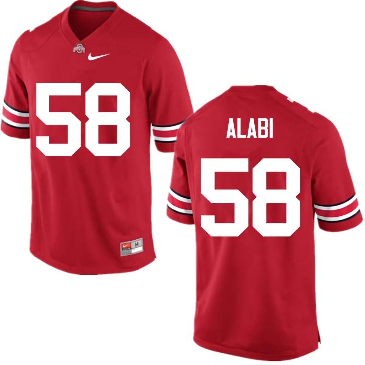 Joshua Alabi Ohio State Buckeyes Men's NCAA #58 Nike Red College Stitched Football Jersey PKC1356RO